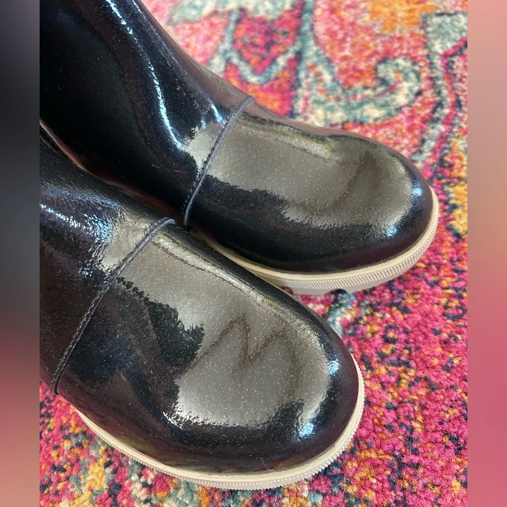 NWT Sorel | Girls Black Shimmer Arctic Zip II  Waterproof Wedge Ankle Boot, sz 4